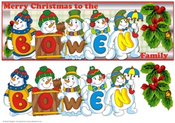 SNOWMEN SURNAME - BOWEN