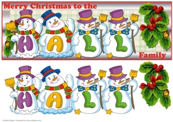 SNOWMEN SURNAME - HALL