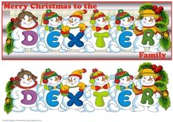 SNOWMEN SURNAME - DEXTER