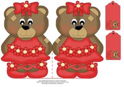 Ballerina Bear in Red