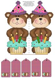 Birthday Bear Shaped Card