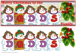 SNOWMEN SURNAME - DODDS