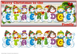 SNOWMEN SURNAME - ETHERIDGE
