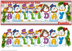 SNOWMEN SURNAME - HALLIDAY