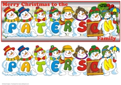 SNOWMEN SURNAME - PATERSON