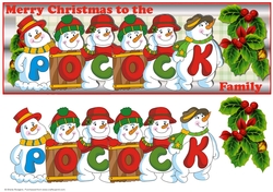 SNOWMEN SURNAME - POCOCK