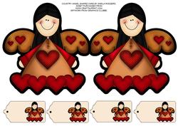 Country Angel Shaped Card