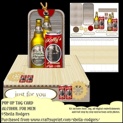 Pop Up Tag Card - Alcohol For Men