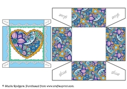 Scalloped Floral Heart Gift Box 5