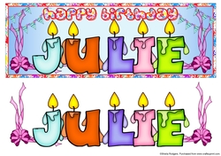 BIRTHDAY CANDLES NAMES - JULIE