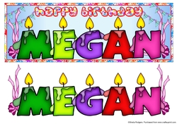 BIRTHDAY CANDLES NAMES - MEGAN
