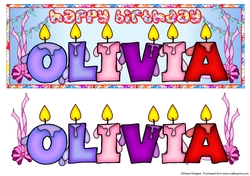 BIRTHDAY CANDLES NAMES - OLIVIA