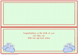 BEAR ALPHABET - WELCOME BABY BOY INSERT