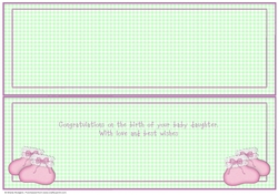 BEAR ALPHABET - WELCOME BABY GIRL INSERT