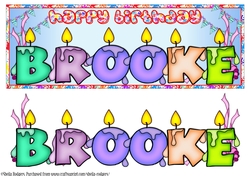 BIRTHDAY CANDLES NAMES - BROOKE