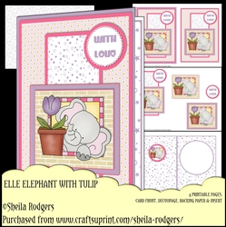 ELLE ELEPHANT WITH TULIP