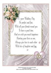 Wedding Bouquet with Lace and Verse
