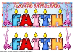 BIRTHDAY CANDLES NAMES - FAITH