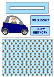 Boy in Blue Car Penny Slider