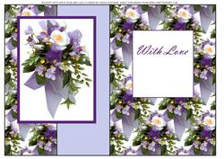 Bouquet with White Rose and Lilac Flowers
