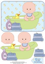 Baby Boy in Bath