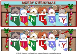 STOCKING PETS NAMES - FINLAY