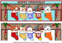 STOCKING PETS NAMES - SAM