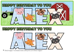 FARM ANIMALS NAMES - ALEX