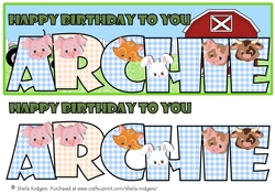 FARM ANIMALS NAMES - ARCHIE