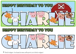 FARM ANIMALS NAMES - CHARLIE