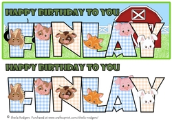FARM ANIMALS NAMES - FINLAY