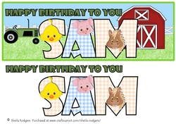 FARM ANIMALS NAMES - SAM
