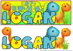 PATCHWORK DINOSAURS NAMES - LOGAN