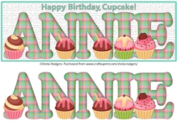 CUPCAKE TARTAN NAMES - ANNIE