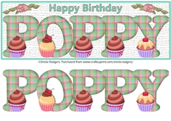 CUPCAKE TARTAN NAMES - POPPY