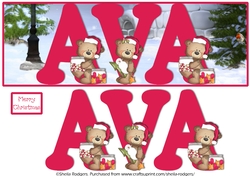 BUTTON BEARS XMAS - AVA