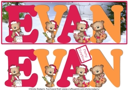 BUTTON BEARS XMAS - EVAN