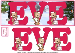 BUTTON BEARS XMAS - EVE