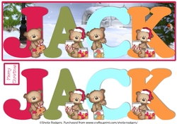 BUTTON BEARS XMAS - JACK
