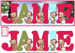 BUTTON BEARS XMAS - JAMIE