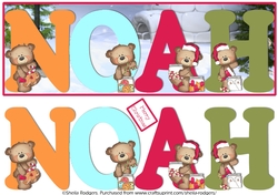 BUTTON BEARS XMAS - NOAH