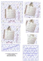Shabby Chic New Baby Twisted Pyramid