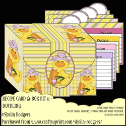 Recipe Card and Box Kit 11 - Duckling