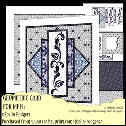 GEOMETRIC CARD FOR MEN 1