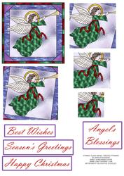 Stained Glass Angel Twisted Pyramid