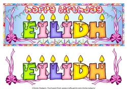 BIRTHDAY CANDLES NAMES - EILIDH