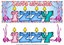 BIRTHDAY CANDLES NAMES - IZZY