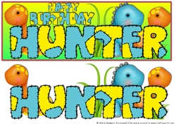 PATCHWORK DINOSAURS NAMES - HUNTER