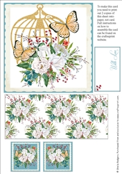 Exploding Card - Birdcage and Butterflies 1