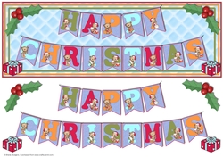 LARGE DL CARD - CHRISTMAS BUNTING